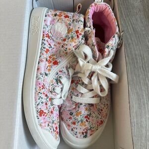Pink floral Blowfish tennis shoes